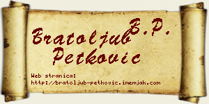 Bratoljub Petković vizit kartica